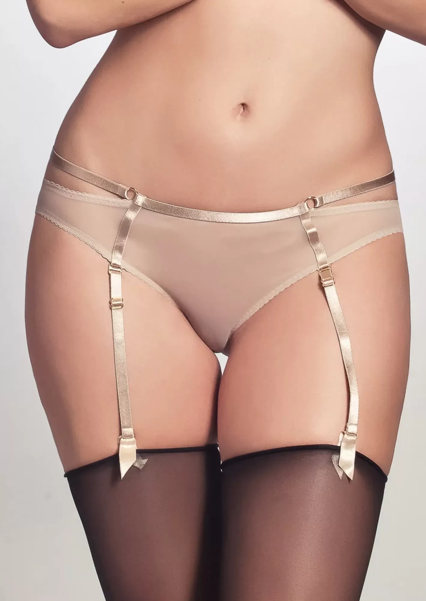 Hot Bordelle Bondage Belle Suspender Brief Caramel