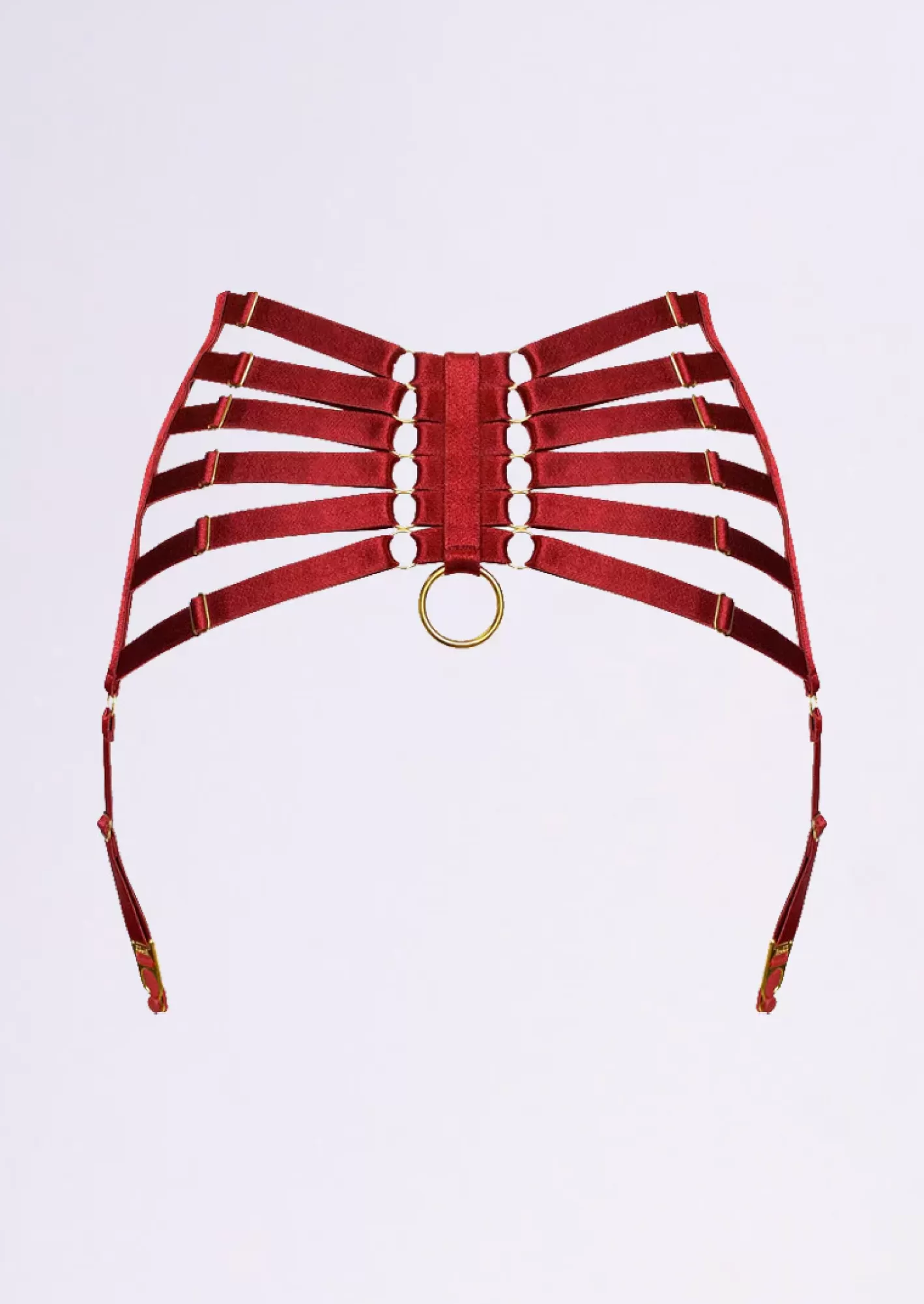 Sale Bordelle Bondage Webbed Suspender Red