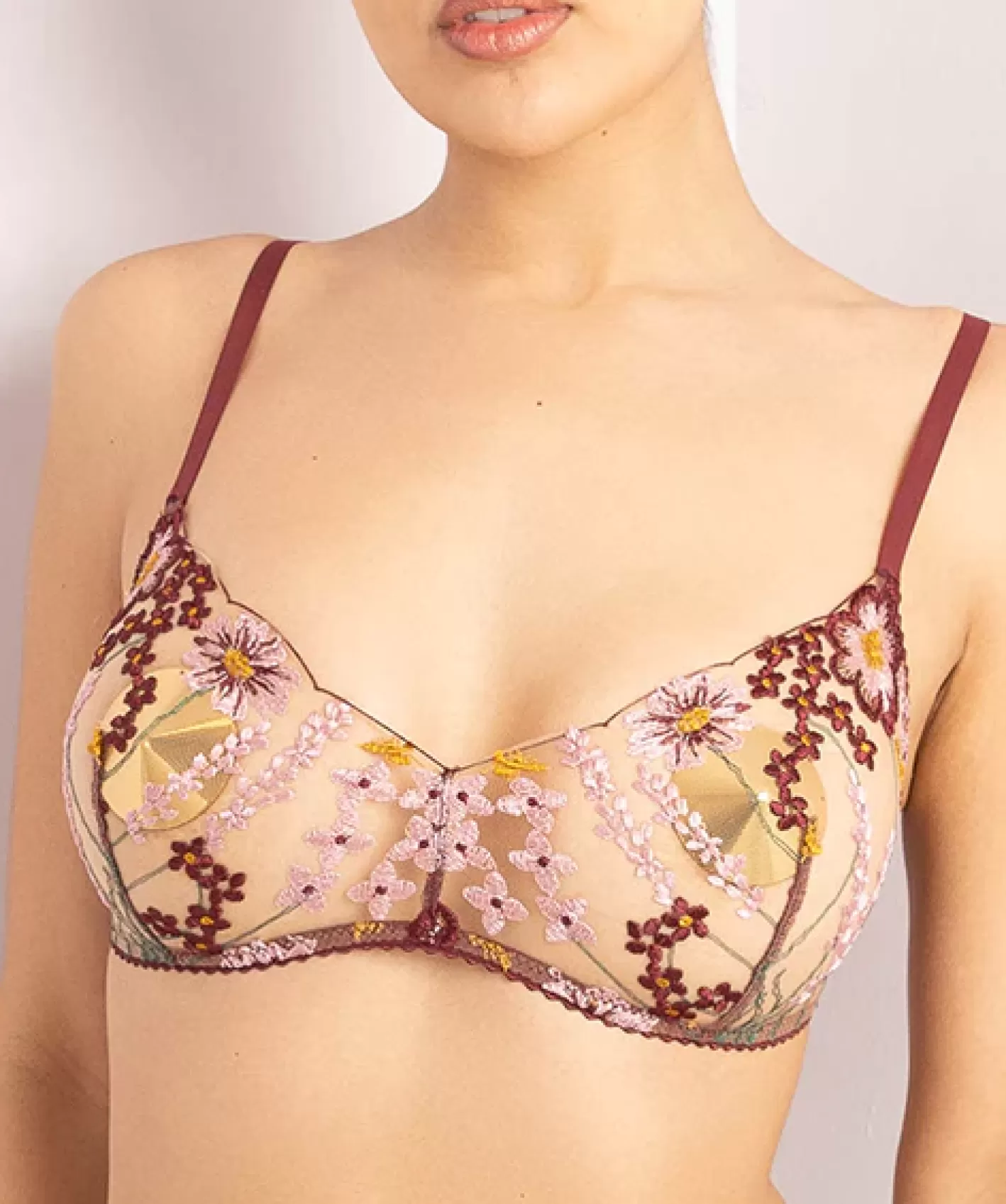 New Posie Dahlia Bralette Burgundy