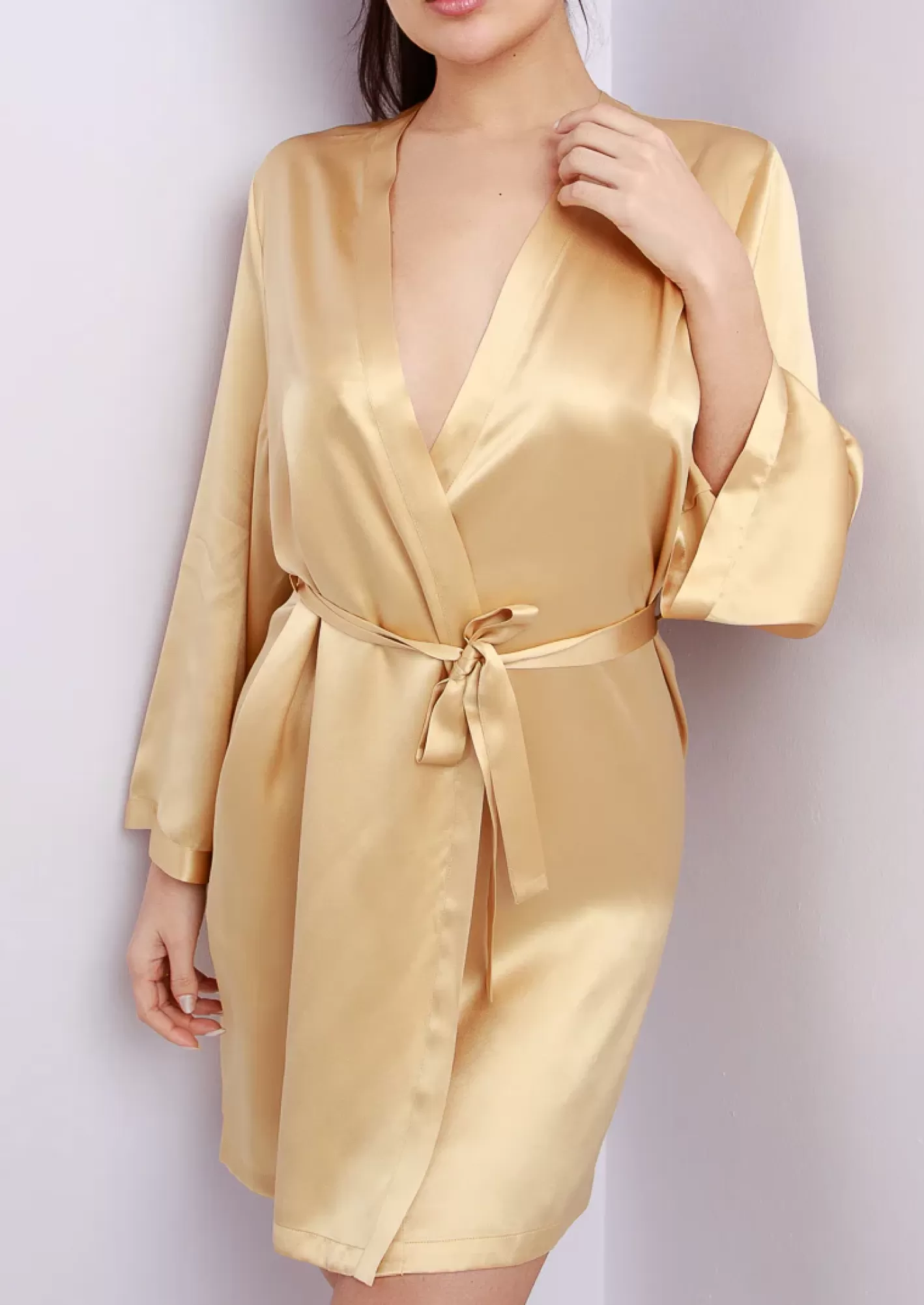 New Marjolaine Laser Silk Kimono Gold