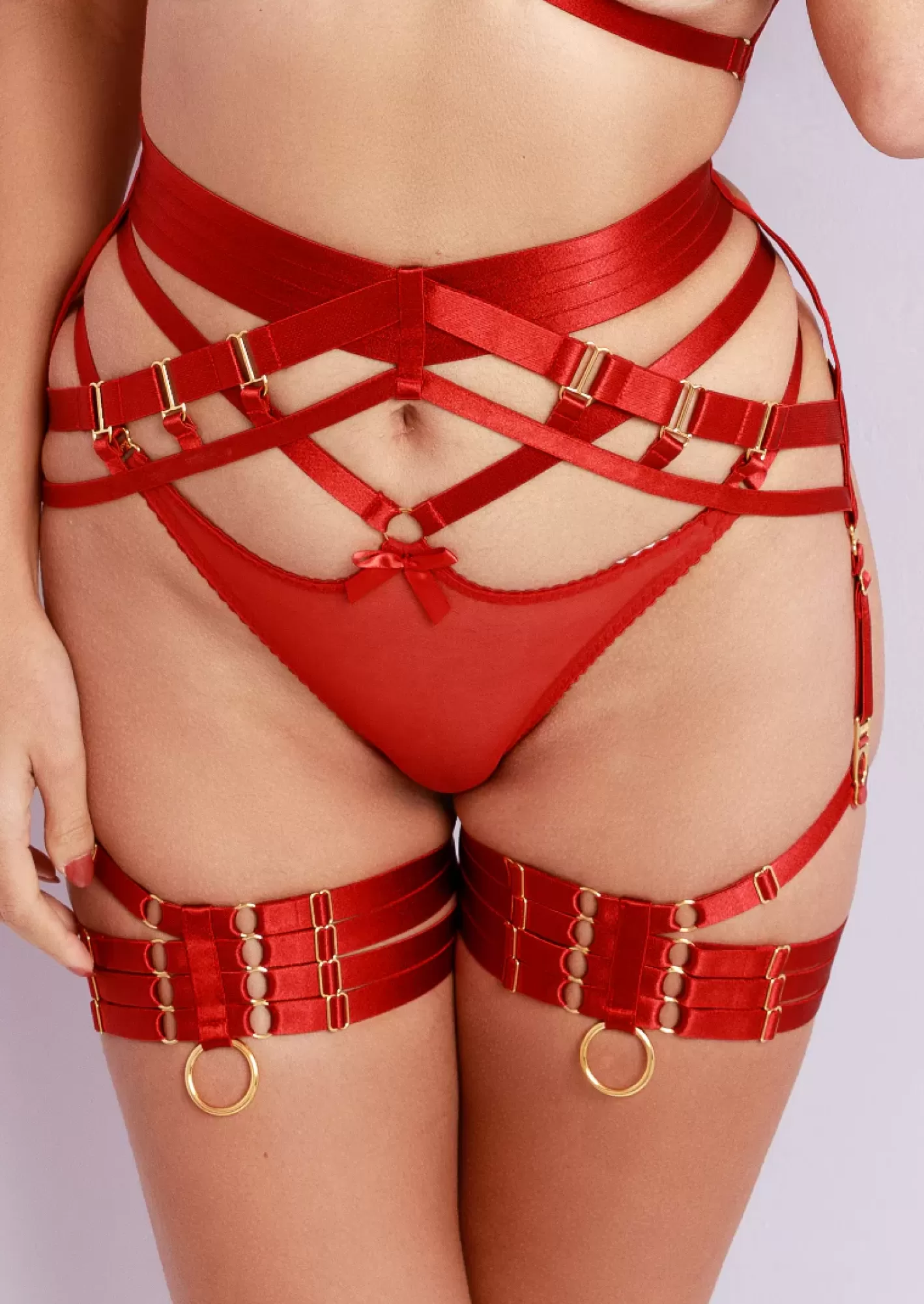 Outlet Bordelle Panel Suspender Red